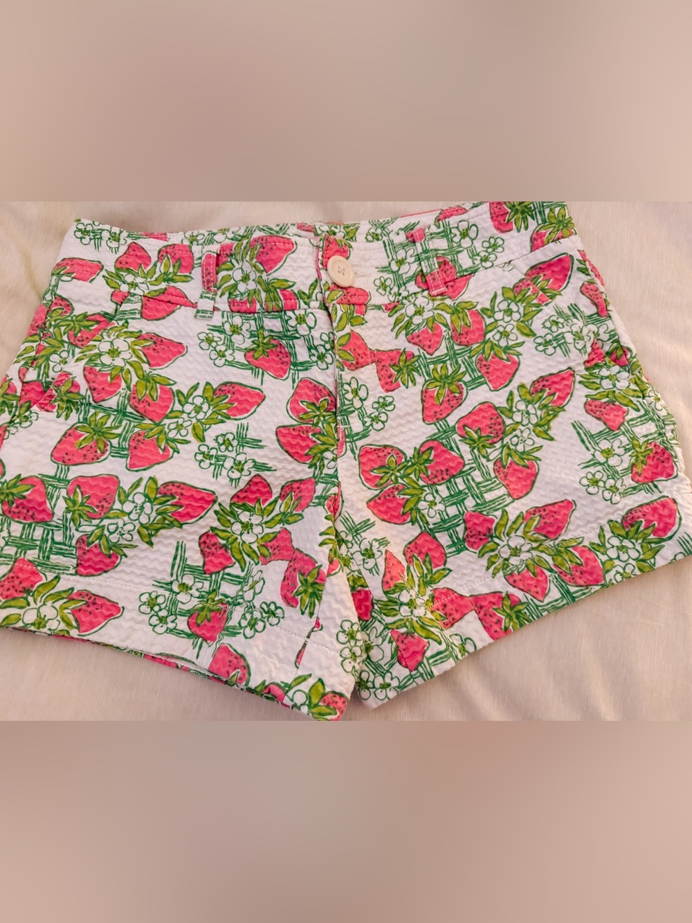 Lilly Pulitzer Women's Strawberry Print Pink Shorts